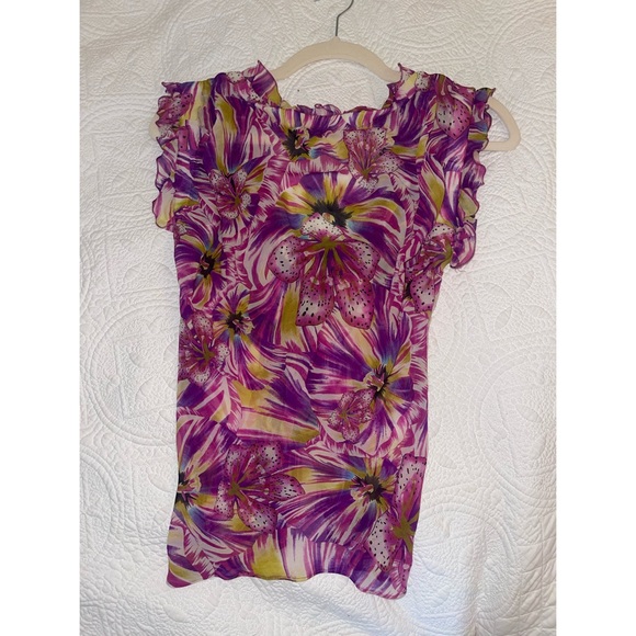 Vintage Ungaro Silk Floral Blouse - US 6 - Picture 7 of 11